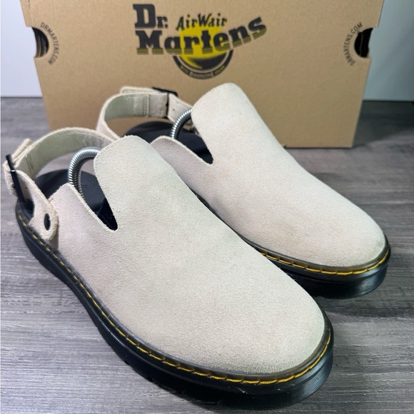 Dr. Martens Carlson Suede Slingback Mules Beige Warm Sand size 10 EUC - Picture 2 of 9